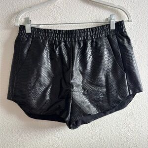 Lovers+friends faux leather crocodile print  shorts S